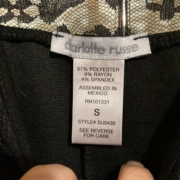 Black lace body suit top shirt small - Picture 4 of 4